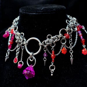 Chainmail Necklace, Y2K Statement Necklace, Unique, Maximalist 