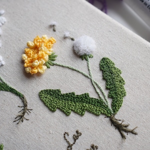 PDF-mönster för handbroderi med blommönster, iris, lavendel, maskros, lilja (videohandledning) bild 6