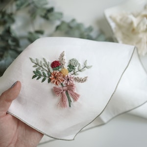 PDF,JPG Pattern(Bouquet Flowers) + Video Tutorial ! Flowers Hand Embroidery