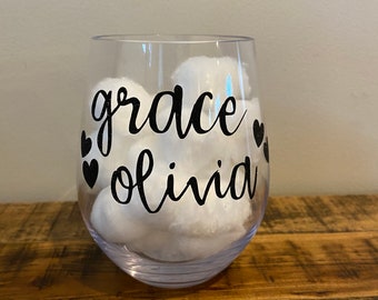Custom Made Shatterproof Wine Glass