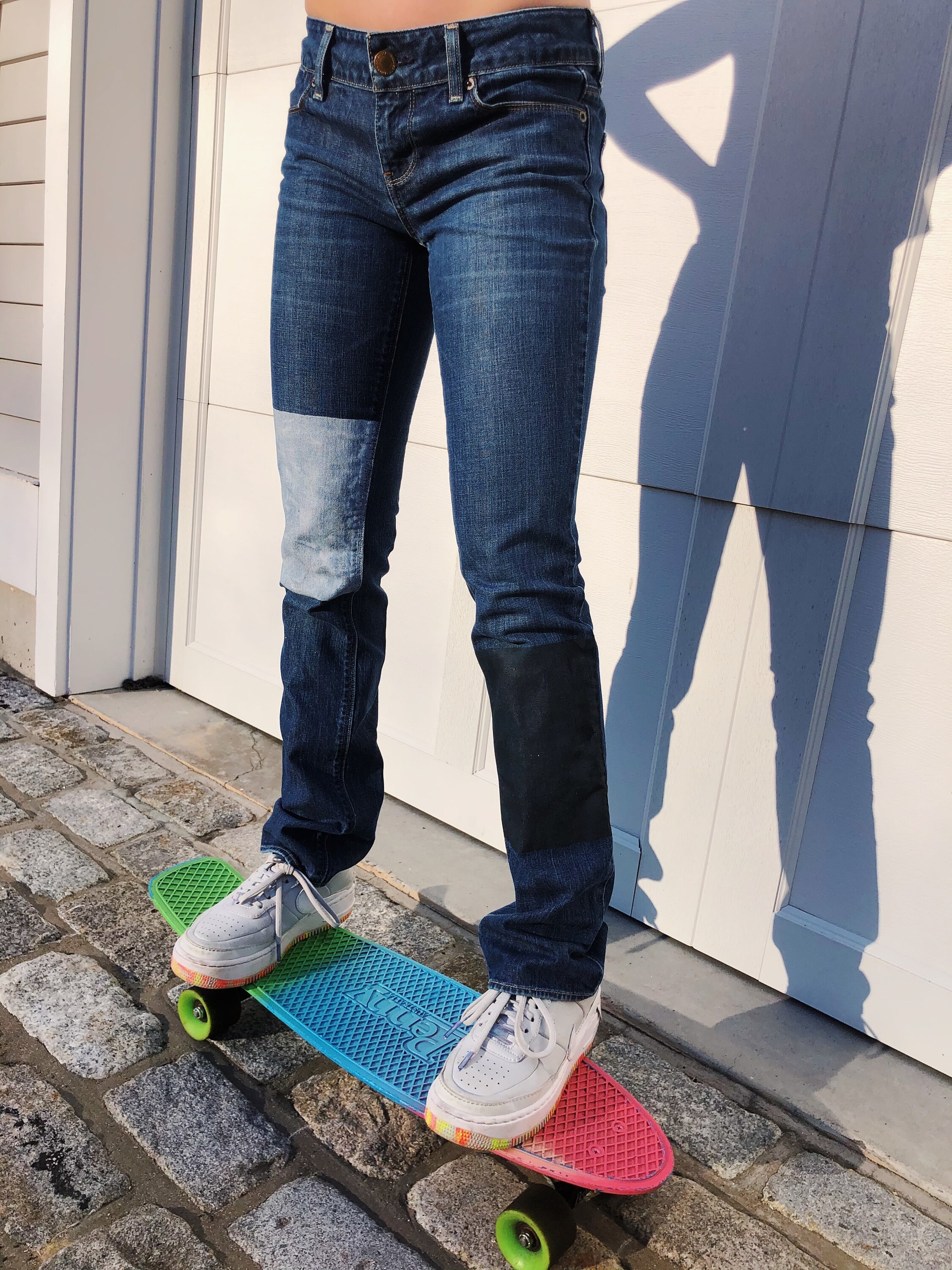 Size 2 Color Block Hand Painted Jeans 