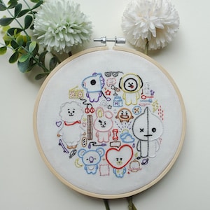 BT21 Embroidery Digital Pattern || BTS Embroidery PDF