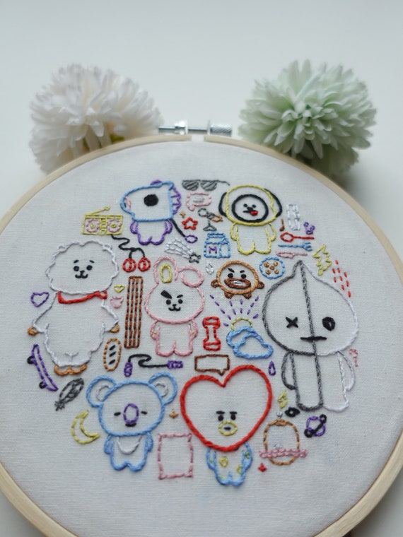 BT21 刺繍デジタルパターン || BTS 刺繍 PDF - Etsy 日本