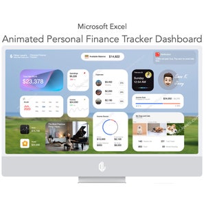 Animated Personal Finance Tracker Dashboard - Mac Theme