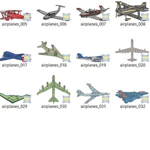 Airplane Bundle 30+ Machine Embroider [.pes]