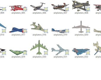 Airplane Bundle 30+ Machine Embroider [.pes]