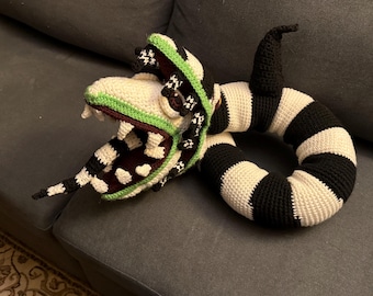 Handmade Crochet SandWorm 4ft long