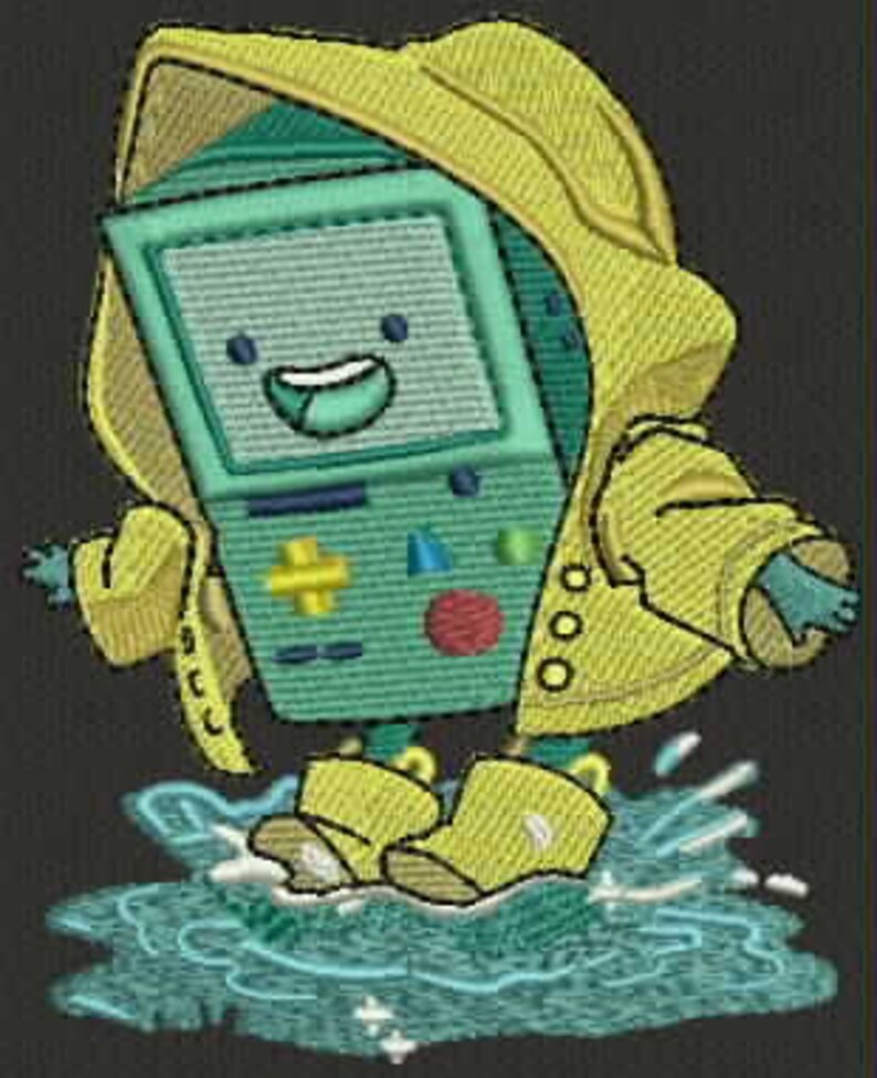 Adventure Time BMO splashing puddle.pes format