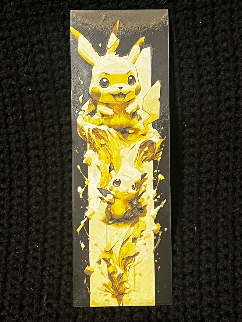Set of 3 3d Printed Fanart Pikachu Bookmarks 3D Printed - Etsy