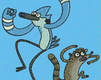 regular show mordecai and rigby embroidery file [.pes]
