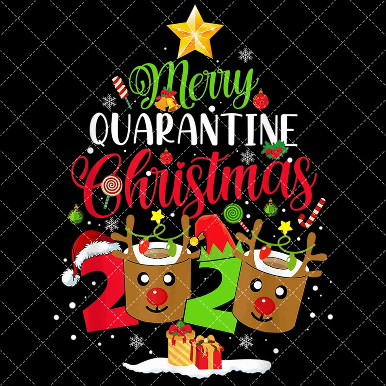 Download Merry Quarantine Christmas 2020 PNG File Reindeer In ...