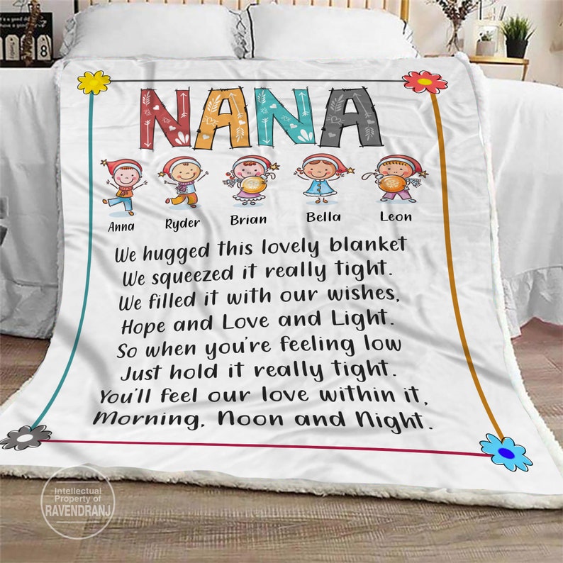 Personalized Blanket For Adult Nana We Hugged This Blanket Etsy