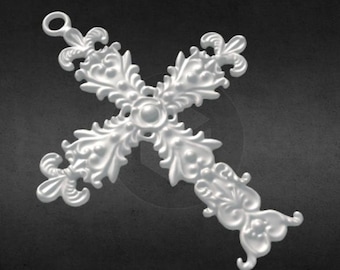 3D Scanned Fleur De Lis Cross (3D Printable)