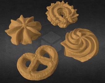 3D Scanned Danish Cookies (3D Printable)