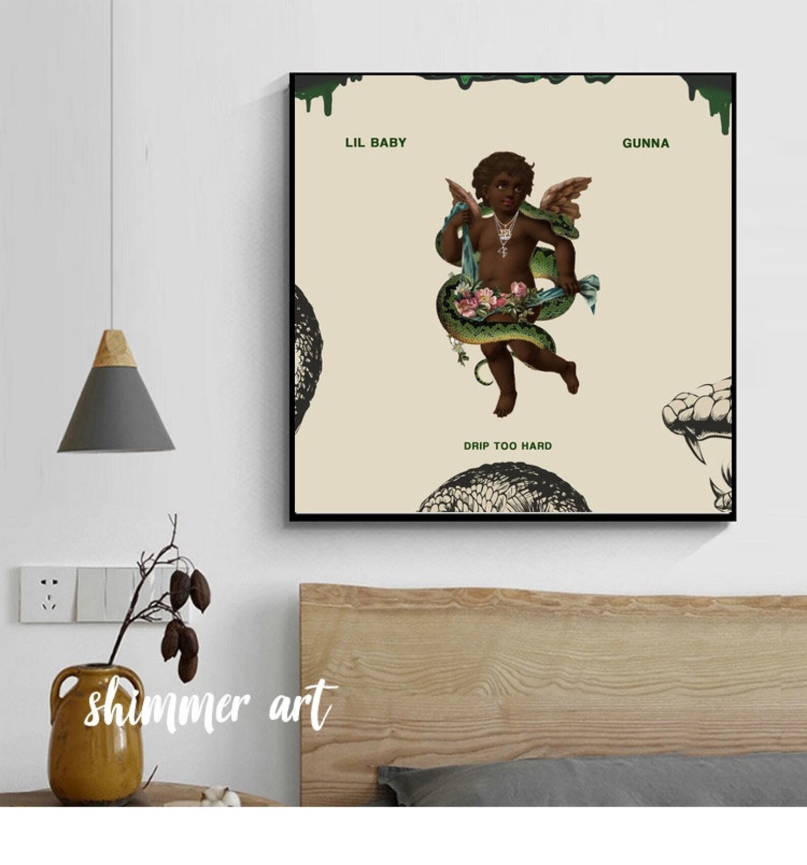 Lil Baby Gunna Drip Too Hard Music Album Canvas Poster No Etsy