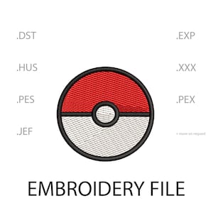 Pokeball Digital Machine Embroidery File