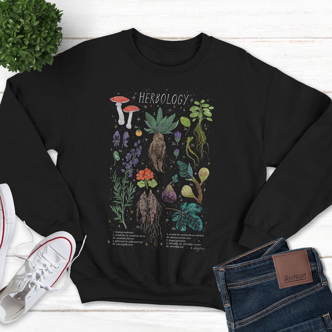 etsy herbology sweatshirt