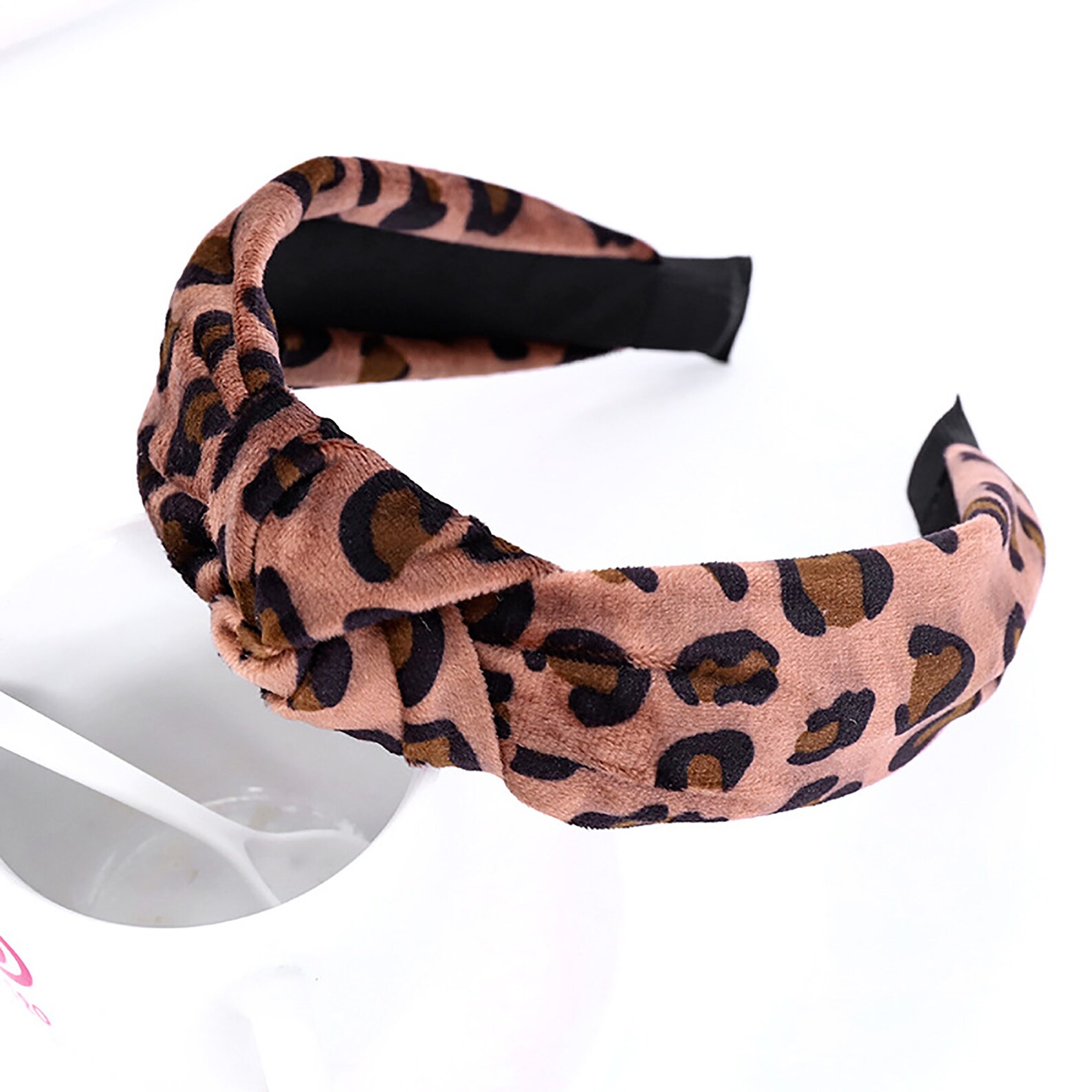 Velvet Leopard Print Headband Wide Headband Girl Hairband Etsy