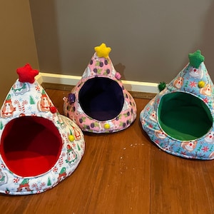 Christmas tree house for small pets! Guinea pig tree house bed! Christmas gift!