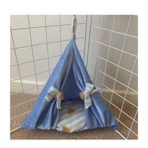 Teepee Tent Hut Hidey Fleece Cozy Sugar Glider Chinchilla Ferret Guinea Pig Hedgehog Rat Cage Accessory