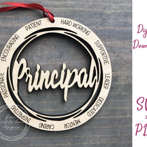 DIGITAL FILE Only Principal laser cut file/Commercial Use/svg