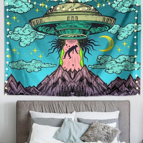 Mountain Tapestry Scenic Wall Hanging Etsy UK