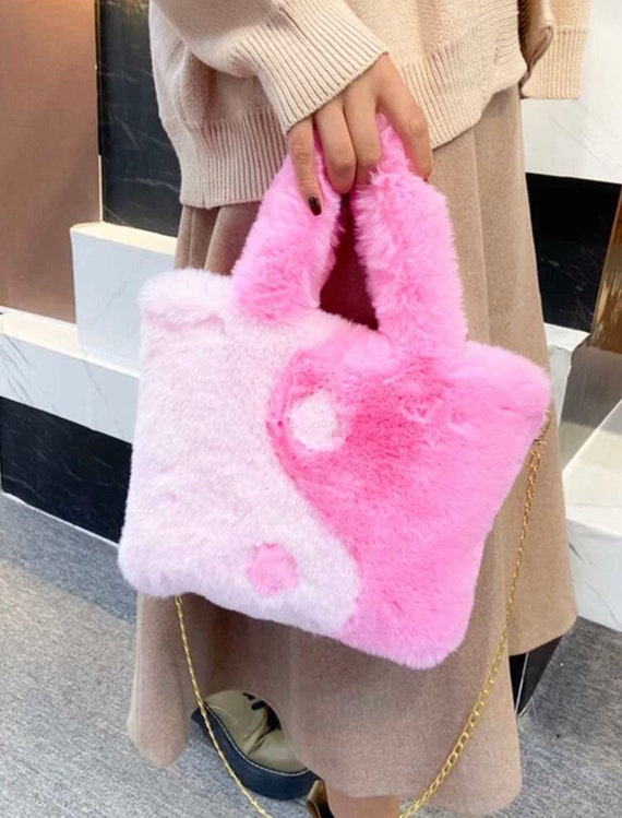 fluffy fur bag