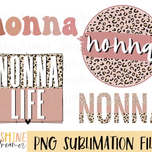 Nonna PNG Sublimation Design Bundle (Digital Download)