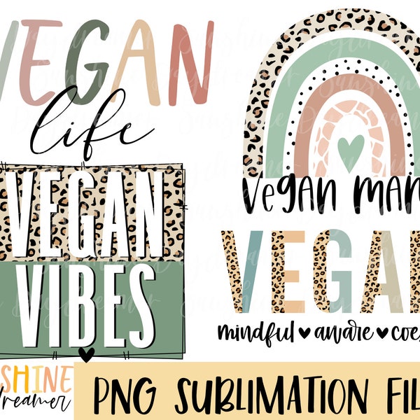 Vegan sublimation PNG, Vegan Bundle sublimation file, Vegan mama shirt PNG design, Sublimation design, Digital download