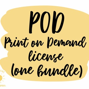 Print on demand License for one bundle of PNG designs - Commercial use