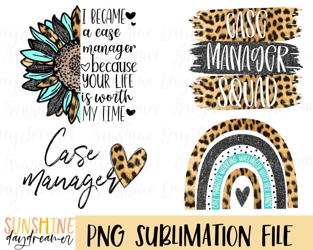Case Manager Sublimation PNG Bundle: Shirt Designs (digital Download ...