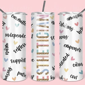 Esthetician leopard 20oz tumbler PNG, Seamless tumbler file, Skinny tumbler PNG design, Leopard design wrap, Digital download