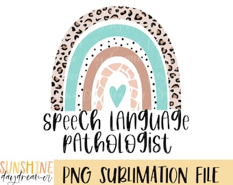 Speech Sprache Pathologe Regenbogen PNG: Sublimationsdesign (Digitaler Download)