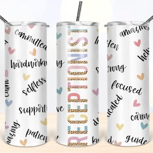Receptionist leopard 20oz tumbler PNG, Seamless tumbler file, Receptionist Skinny tumbler PNG design, Leopard design, Digital download