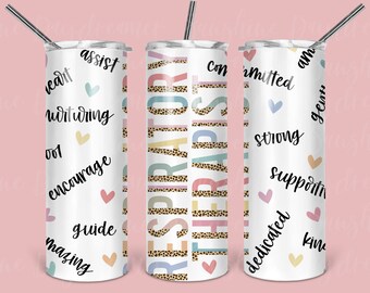 Ontwerp ademhalingstherapeut luipaardbeker: naadloos 20 oz, png-bestand (digitale download)