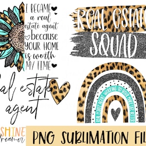 Real Estate Agent Sublimation PNG Bundle (Digital Download)