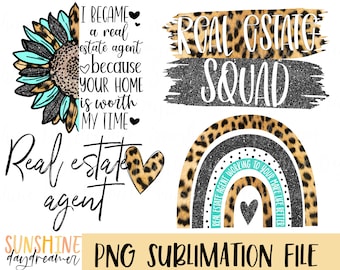 Real Estate Agent Sublimation PNG Bundle (Digital Download)
