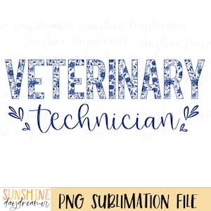 Veterinary technician sublimation PNG, Vet tech shirt sublimation file, Chinoiserie shirt PNG design, Sublimation Digital download