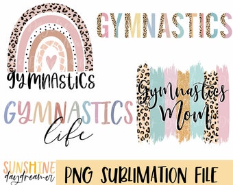 Momshirt gymnastiek, png-bestand: sublimatieontwerpbundel (digitale download)