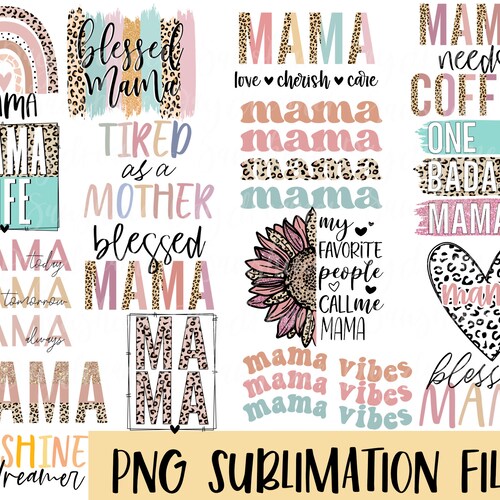 Mama Leopard Sublimation Digital Design Mom Sublimation - Etsy