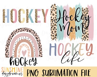 Hockey Mom PNG Bundle: Sublimation Designs (Digital Download)