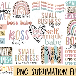 Girl Boss PNG Sublimationsdesigns: Small Business Bundle (Digitaler Download)
