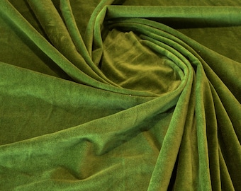 Moss Green Velvet Fabric, Velvet solid fabric, Velvet Throw fabric, Decorative fabric, Pillow fabric, upholstery velvet fabric