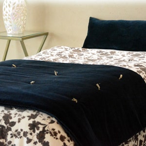 Luxury Navy Velvet Bed Runner Cotton velvet Bed Scarf Bed Cover Twin Full King Queen Size Runner Velvet Bed Runners For Bedrooms