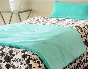 Luxury Turquoise Velvet Bed Runner express delivery, Bed Scarf, Twin Full King Queen Size Runner, Velvet Bed Runners For Bedrooms