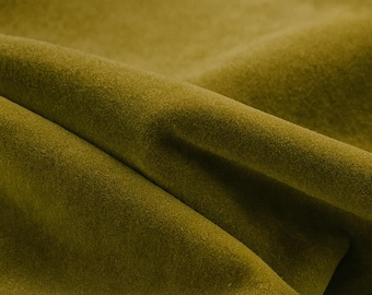 Dusty Mustard Cotton Velvet Fabric | Upholstery, Drapery & Craft Material