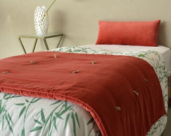 Luxury Burnt orange Velvet Bed Runner, Runners, Bed Scarf, Bed Cover, Twin Full King Queen Size Runner, Velvet Bed Runners For Bedrooms