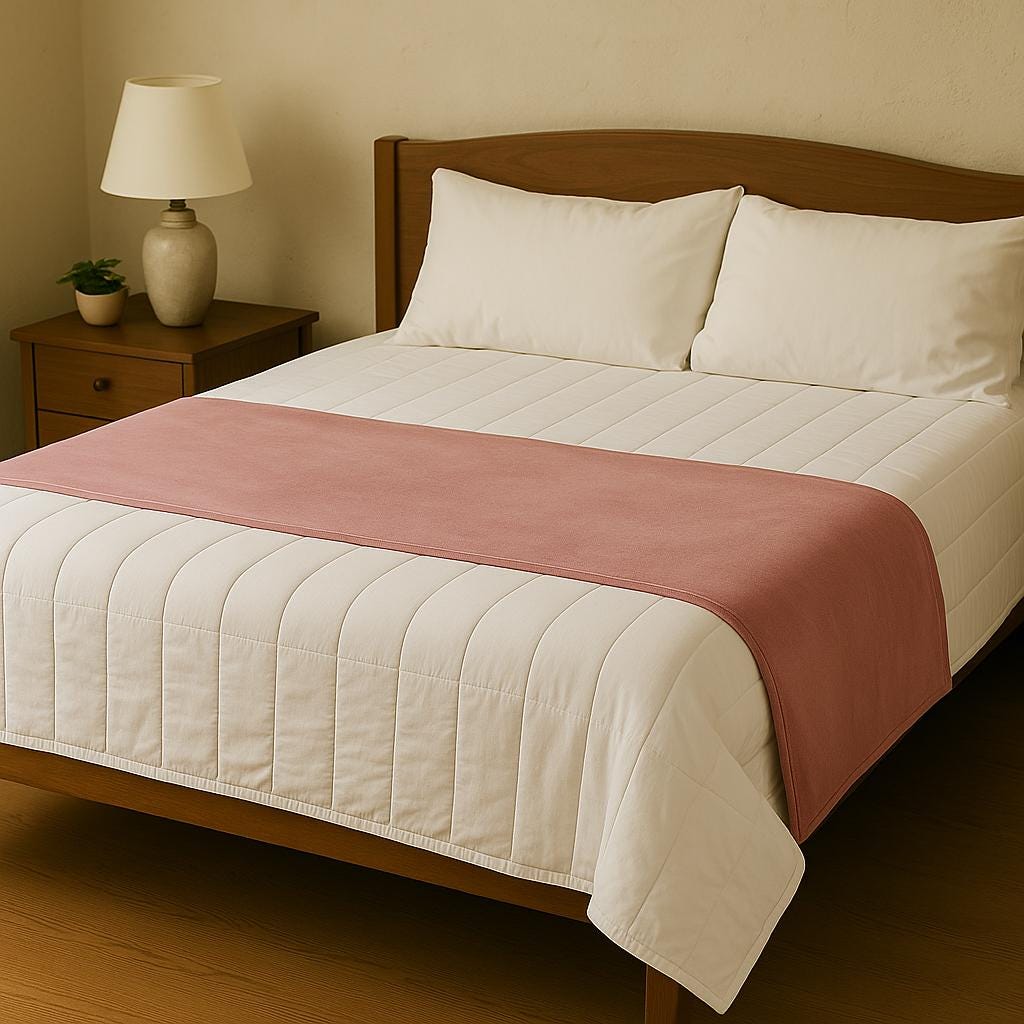 Luxury pink Velvet Bed Runner | Bed Scarf for Twin, Full, Queen, King | Elegant Bedroom Decor in Green, Blue, Red, Pink, Yellow