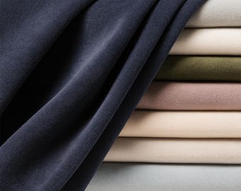 Cotton Velvet Upholstery Fabric, Soft DIY Curtain & Home Decor Material, 44" Wide, Non-Stretch, for Curtains, Upholstery, Crafts