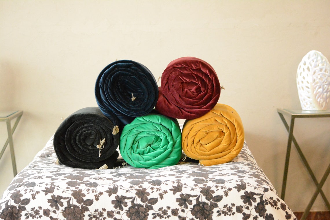 Luxury Navy Velvet Bed Runner Express Delivery Bed Scarf Bed Etsy